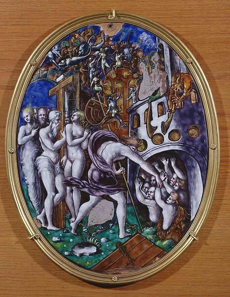 Christs Descent into Limbo, 1557 (painted enamel)