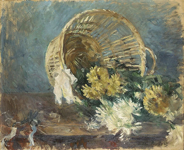 Chrysanthemums or The Overturned Basket, 1885 (oil on canvas)