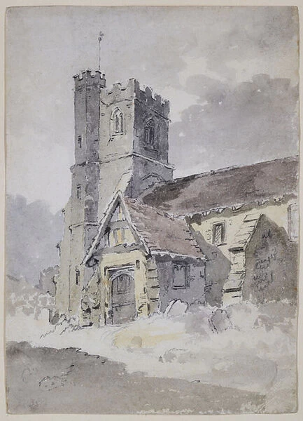 A Church, 18th century (Pencil, Watercolour)