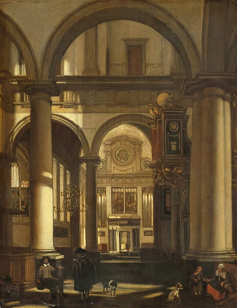 Church Interior (oil on panel)