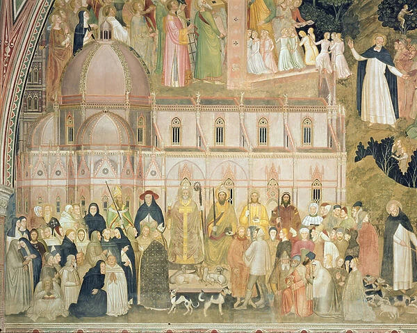 The Church Militant and Triumphant, detail of the secular authorities with Santa Maria