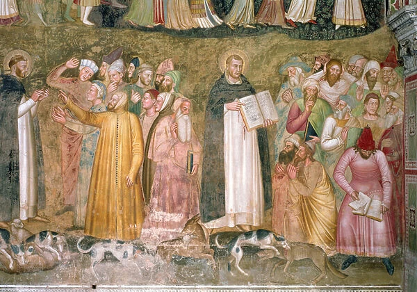 The Church Militant and Triumphant, detail of SS. Thomas and Peter confuting the heretics