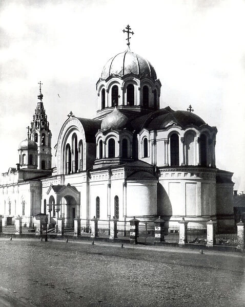 Church of the Mother of God of Kazan, Moscow, 1881 (b  /  w photo)