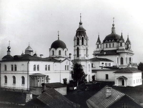 Church of Sophia, Divine Wisdom in the Middle Gardener, Moscow (b  /  w photo)