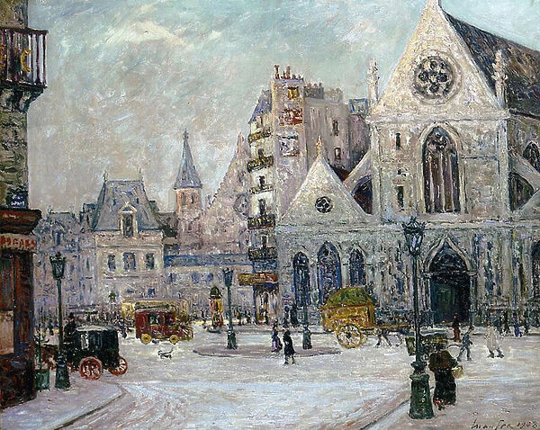The Church of St. Nicolas-des-Champs, rue St. Martin, Paris, 1908 (oil on canvas)