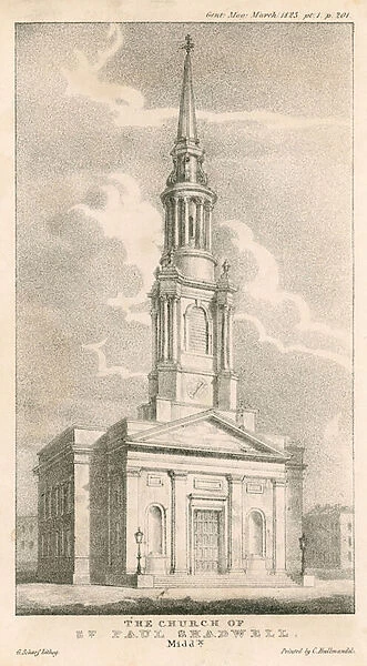The Church of St Paul, Shadwell, London (engraving)