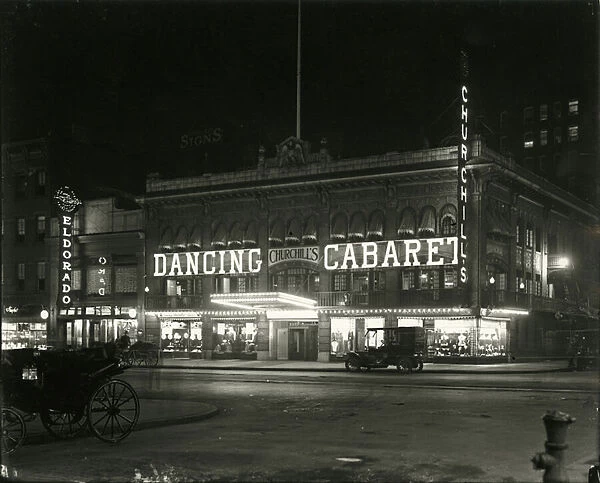 Churchills Cabaret, Broadway at 49th Street, 1917 (b  /  w photo)