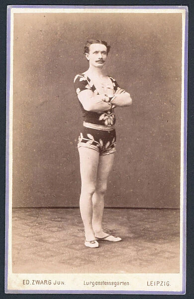 Circus performer (b  /  w photo)