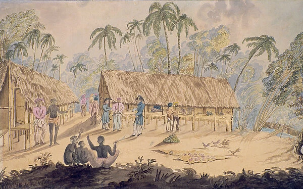 City of Acheen, North West Coast of Sumatra, 1829 (w  /  c on paper)