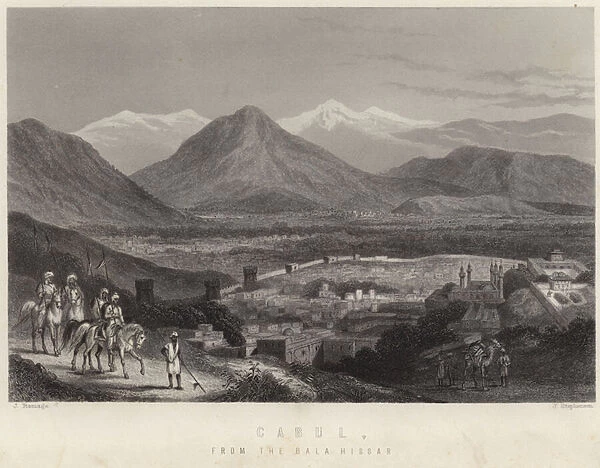 The city of Kabul (engraving)