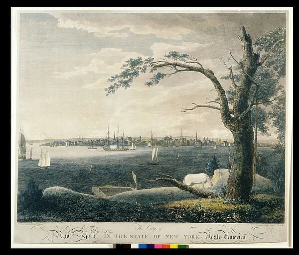 The City of New York in the state of New York, 1803 (coloured engraving)
