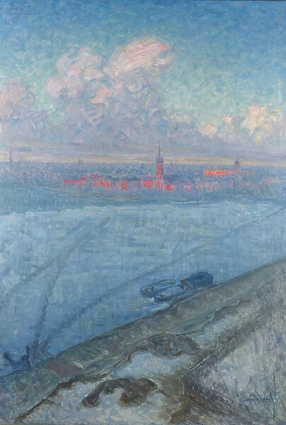 The City at Sunset, 1897 (oil on canvas)