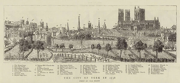 The City of York in 1738 (engraving)