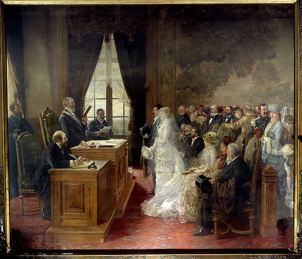 The civil marriage of Mathurin Moreau took place in Paris City Hall in 1881