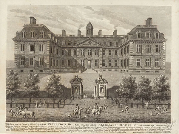 Clarendon House called also Albemarle House (engraving)