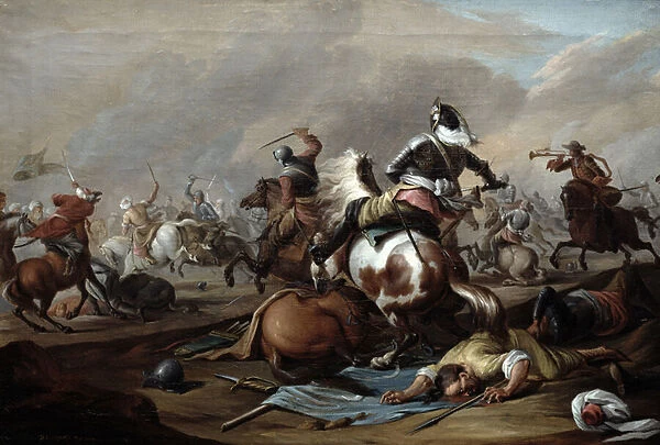 The Clash of the Cavalry, 1770 (oil on canvas)
