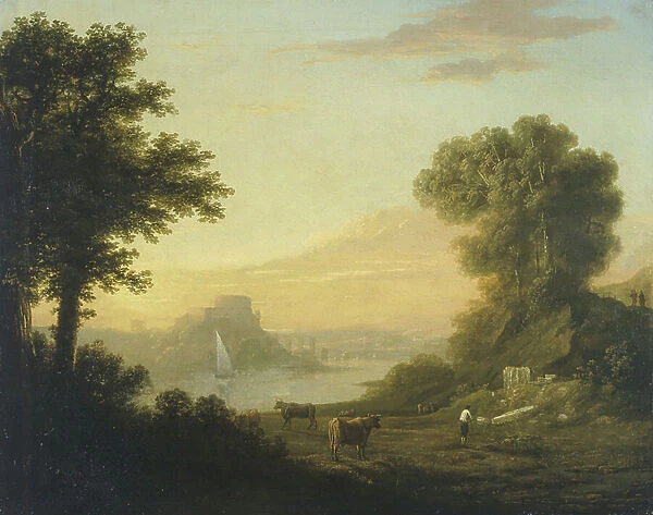 Classical landscape with a river, 1794 (oil on canvas)
