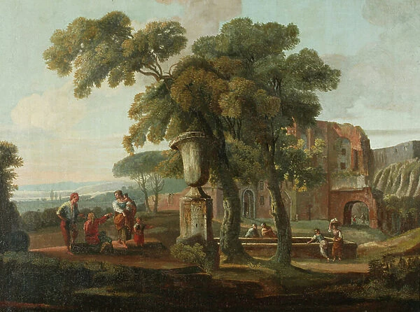Classical landscape with urn, c. 1700 (oil on canvas)