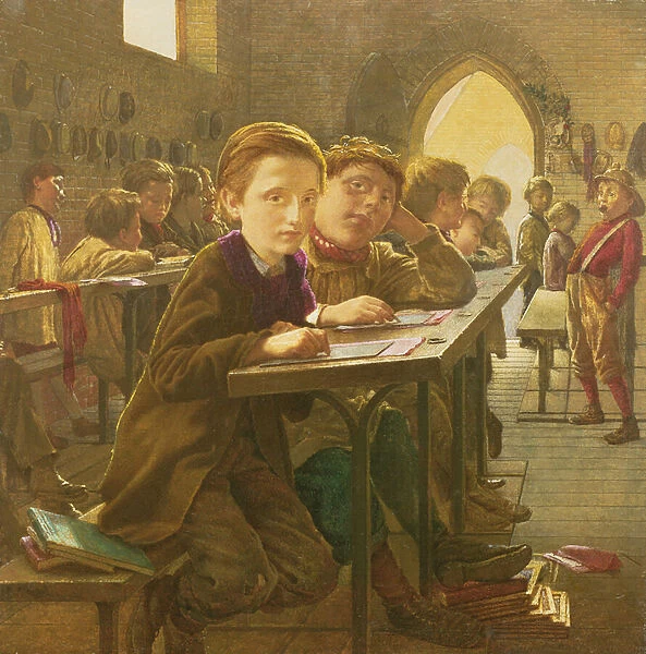 In the Classroom (oil on canvas)