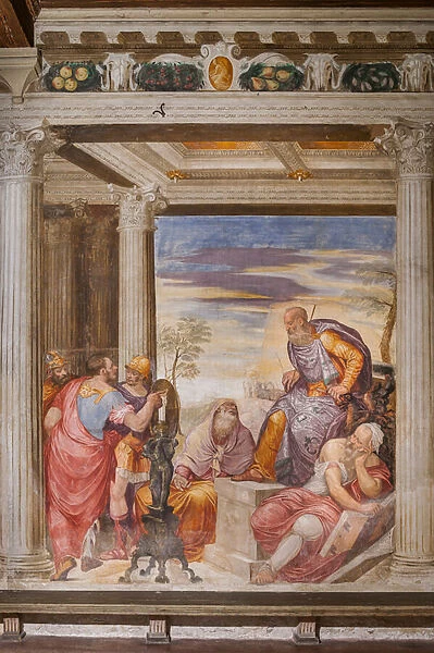 Detail of The Clemency of Scipio, Room of the fireplace, c. 1560-65 (fresco)