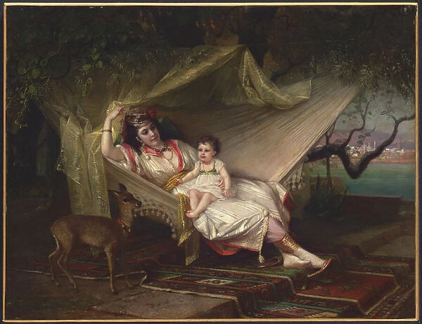 Clementine Stora and her daughter Lucie, Constantinople (oil on canvas)
