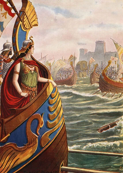 Cleopatra at the battle of Actium