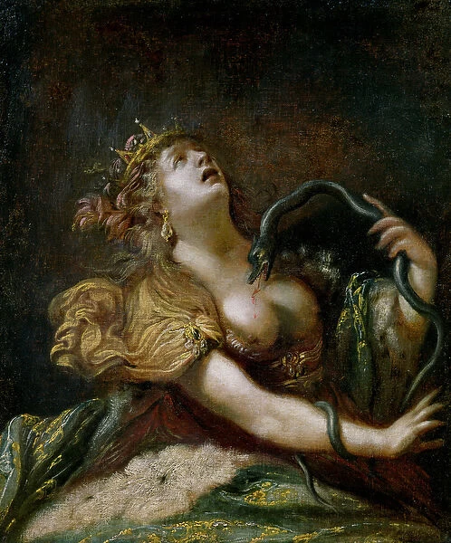 Cleopatra Committing Suicide (oil on canvas)