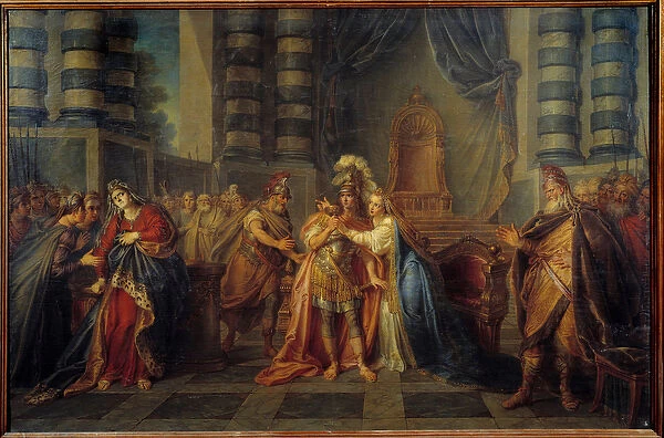 Cleopatre swallowing the poison Representation of the last scene of the act I '
