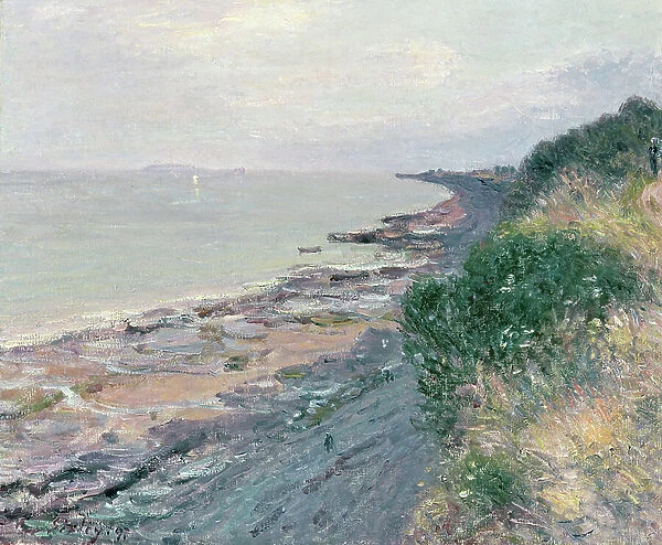 The Cliff at Penarth, Evening, Low Tide, 1897 (oil on canvas)