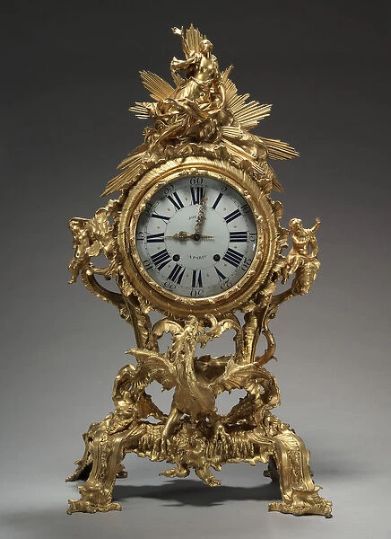 Clock, c. 1750 (gilt bronze)
