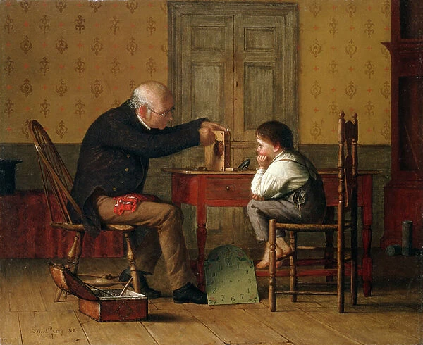The Clock Doctor, 1871 (oil on canvas)
