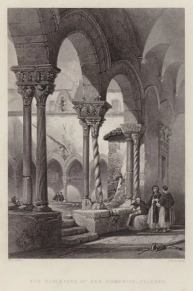 The Cloisters of San Domenico, Palermo (engraving)