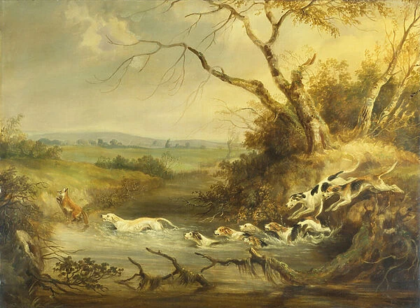 Close to the Kill by the Brook (oil on canvas)