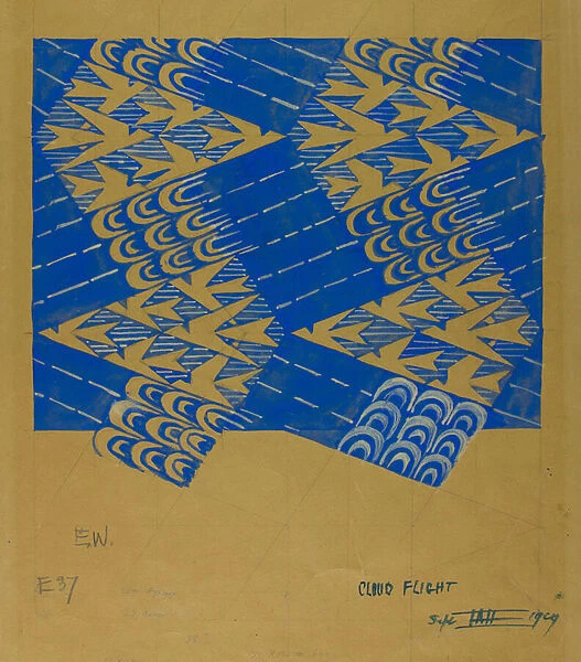 Cloud Flight, September 1929 (gouache on paper)
