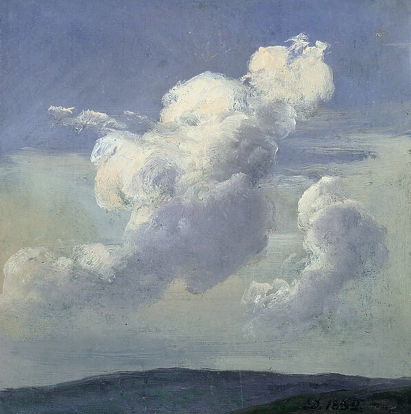 Cloud Study, 1832 (oil on paper laid down on card)