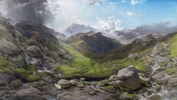 Clouds passing over Ben More, 1870 (pastel)