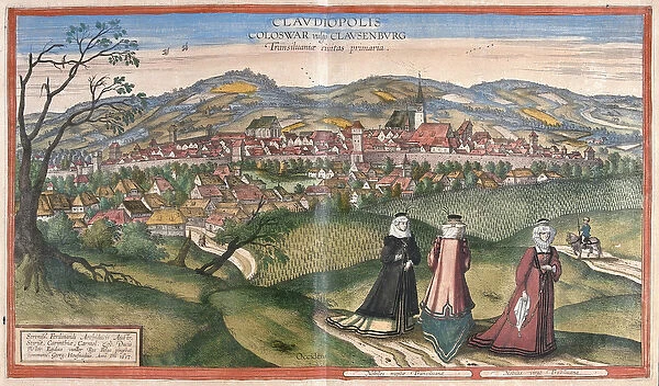 Cluj-Napoca, Romania (engraving, 1572-1617)
