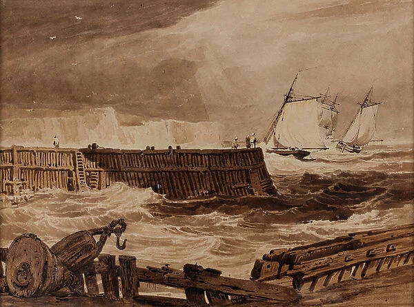 Coast Scene, 1820 (watercolour on paper)