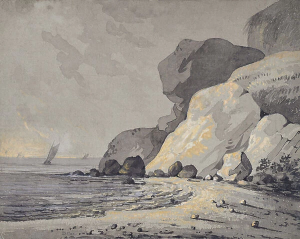 Coastal Scene, 1800-59 (Watercolour)