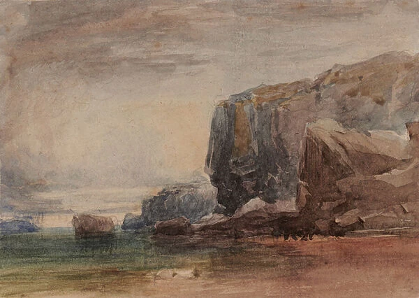 Coastal Scene (no. 1 temporary), 1800-59 (Watercolour)