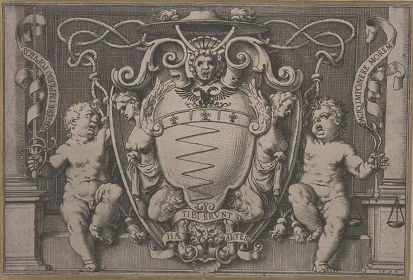 Coat of Arms of Cardinal Filippo Sega, 1592 (engraving)