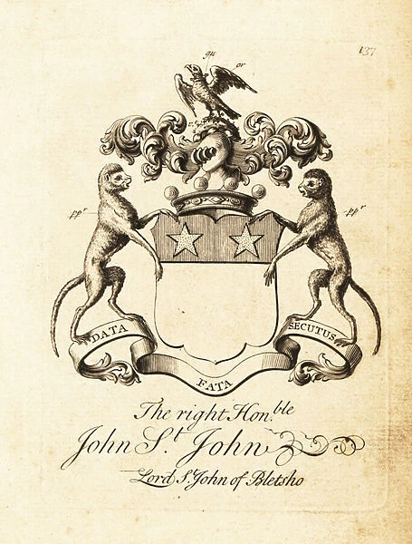 Coat of arms of the Right Honourable John St