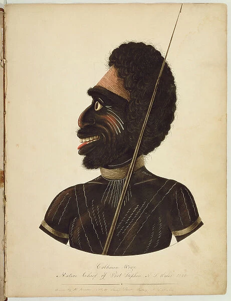 Cobbawn Wogi, native chief of Port Stephen, NSW, 1820 (w  /  c)