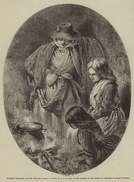 Cockle Boiling, South Wales (engraving)
