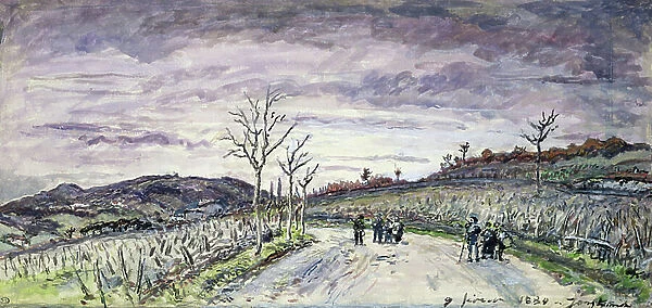 The Col du Balbins and the Montagne de Ornacieux, 1880 (w / c on paper)