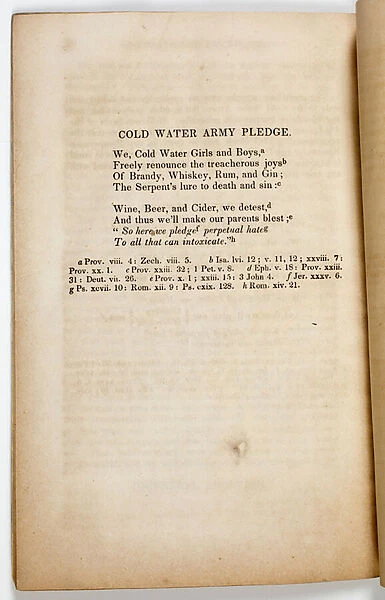 The Cold Water Army Pledge, 1842 (litho)