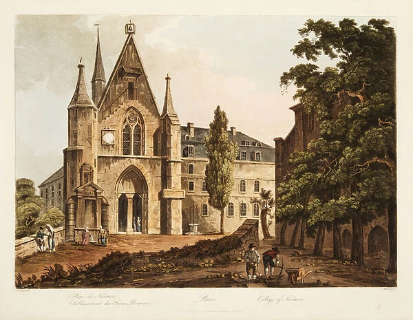 College of Navarre, illustration from Versailles, Paris and Saint Denis, pub
