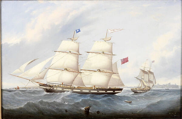 The Collier Brig Mary (oil on board)