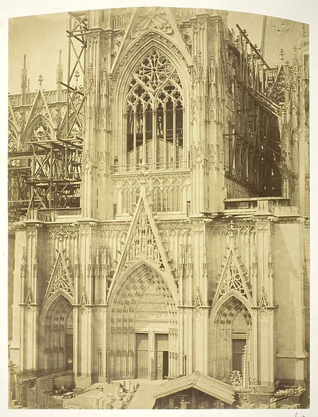 Cologne Cathedral, South Transept, 1854 (albumen print)