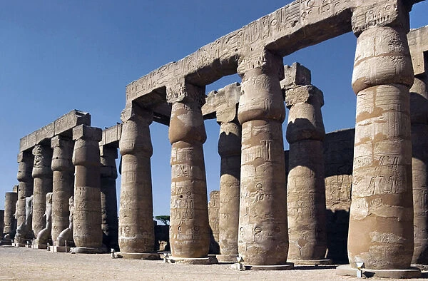Colonnade of the Great Court of Ramses II (photography)